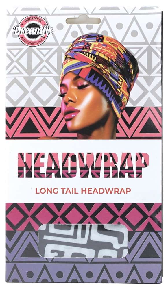 Dreamfix Long Tail Headwrap - Sort/Hvid