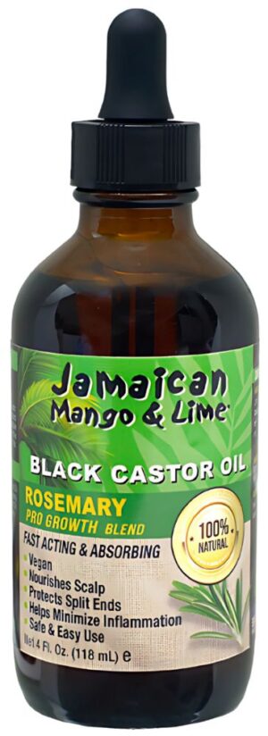 Huile de ricin noire à la mangue jamaïcaine et au citron vert et au romarin 118 ml