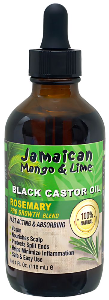Huile de ricin noire à la mangue jamaïcaine et au citron vert et au romarin 118 ml