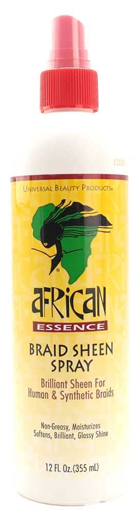 African Essence Spray brillant pour tresses 355 ml