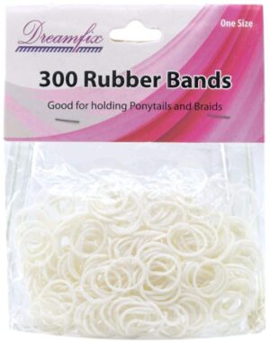 Dreamfix Hvide Hårelastikker 300 stk