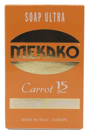Savon exfoliant éclaircissant Mekako Carrot 15Plus 200 g