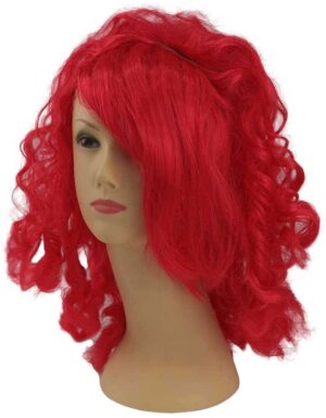 Perruque rouge, mi-longue