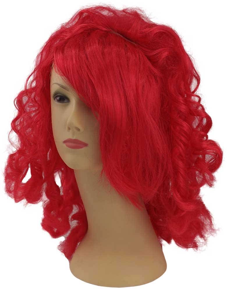 Perruque rouge, mi-longue