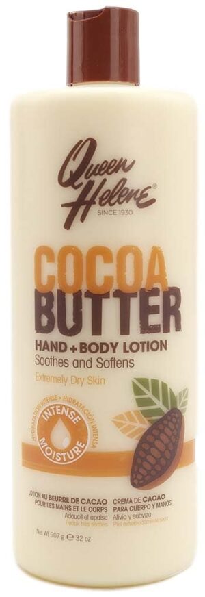 Lotion pour les mains et le corps au beurre de cacao Queen Helene 907 ml